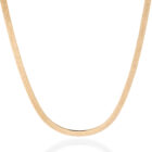 Sterling Silver Herringbone Chain Gold Plated